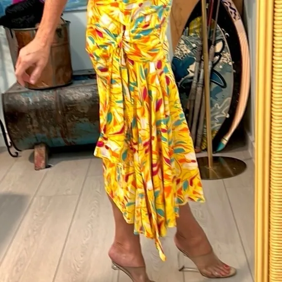 VTG GIANFRANCO FERRE’, Exclusive Luxury Italian Elegant Dress, Vibrant, Unique