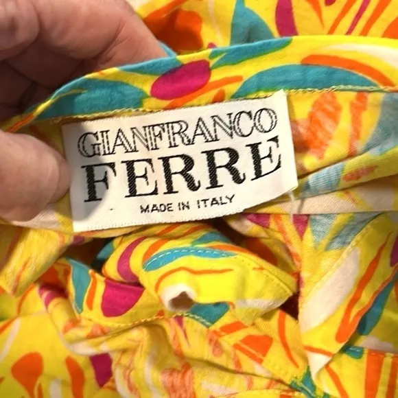 VTG GIANFRANCO FERRE’, Exclusive Luxury Italian Elegant Dress, Vibrant, Unique
