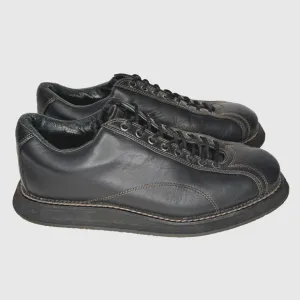 VTG Y2K HYDE Shoes Mens Size 11 Black Leather Laced Bowling Shoes Grunge Goth