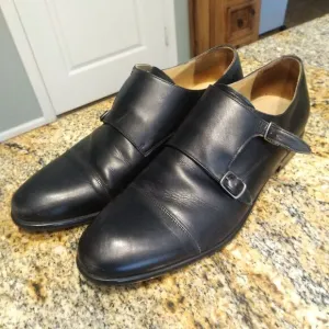 Warfield &amp; Grand Carson Mens Double Monk Strap Dressy Shoes Black Size 10 110950