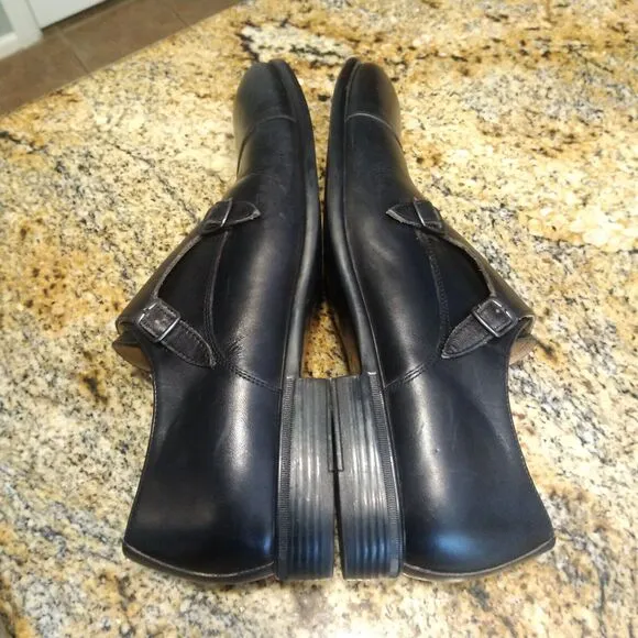 Warfield &amp; Grand Carson Mens Double Monk Strap Dressy Shoes Black Size 10 110950
