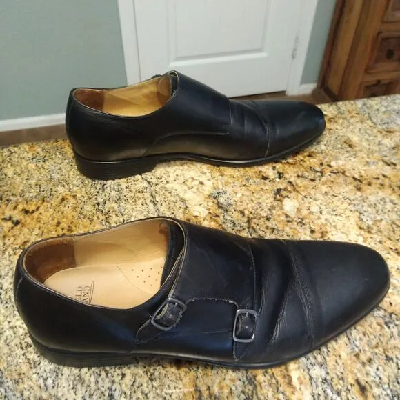 Warfield &amp; Grand Carson Mens Double Monk Strap Dressy Shoes Black Size 10 110950