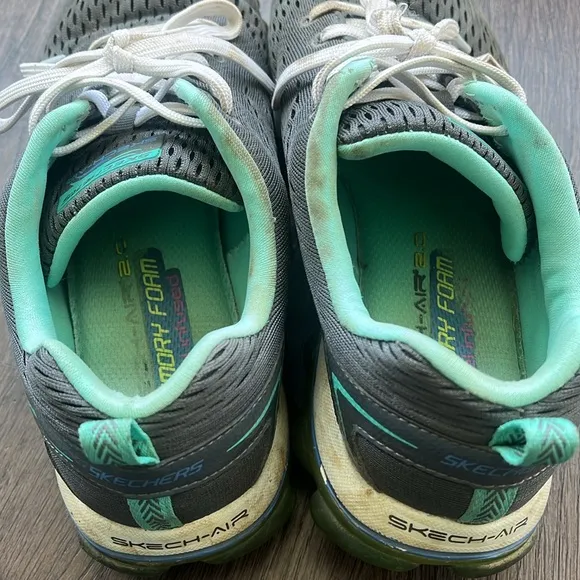 well worn Skechers Women's Gray Athletic Shoes