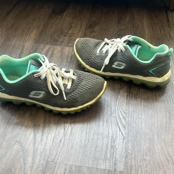 well worn Skechers Women's Gray Athletic Shoes