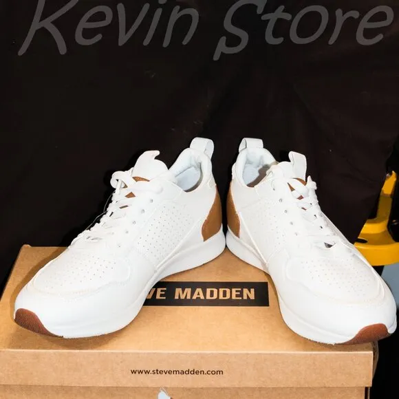 White- Steve Madden Men's Jogger Sneaker Ortholite Cushioned Insole, Steve Madd…