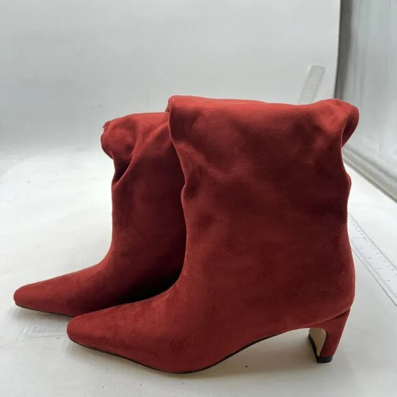 Wine Stretchy Knee High Boots Square Toe Kitten Heel Autumn Winter Tall Boots