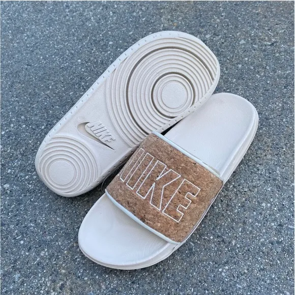 WMNS NIKE OFFCOURT SLIDE WOODY WOOD OFF WOODGRAIN COURT FLIP FLOP SANDAL WHITE