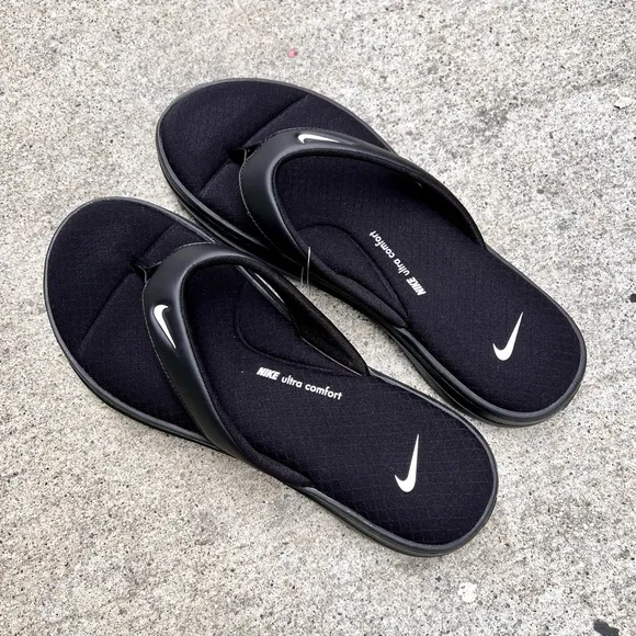 WMNS NIKE ULTRAS COMFORTS 3 THONGS THNG III BLACKS WHITES FOOTBEDS
