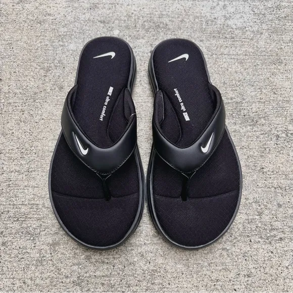 WMNS NIKE ULTRAS COMFORTS 3 THONGS THNG III BLACKS WHITES FOOTBEDS