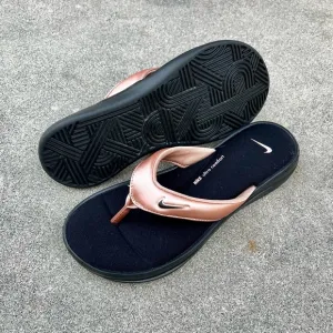 WMNS NIKE ULTRAS COMFORTS 3 THONGS THNG III ROSE GOLD COPPER BLACK FOOTBEDS