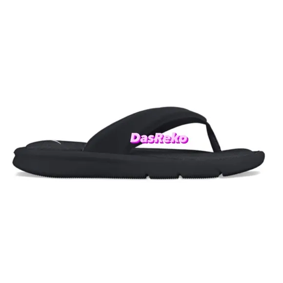 WMNS NIKE ULTRAS COMFORTSTHONGS TRIPLE BLACKS WHITES FOOTBEDS