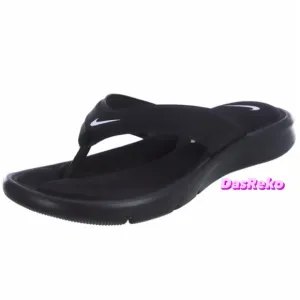 WMNS NIKE ULTRAS COMFORTSTHONGS TRIPLE BLACKS WHITES FOOTBEDS
