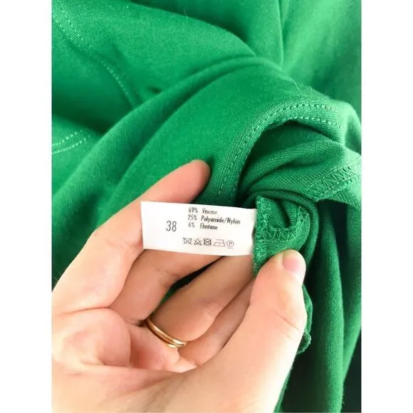 Wolford Green Professional Modest Sleek Minimalist Career Dress Size 38 (S)