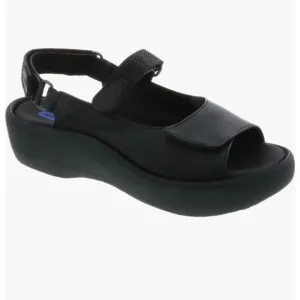 WOLKY JEWEL MINIMALIST SANDAL BLACK SMOOTH SIZE EU 40 US 9