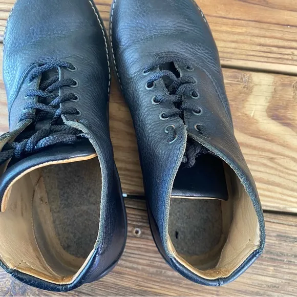 Wolky Leather Lace up Booties Ankle boots Men N7 Black made in Portugal