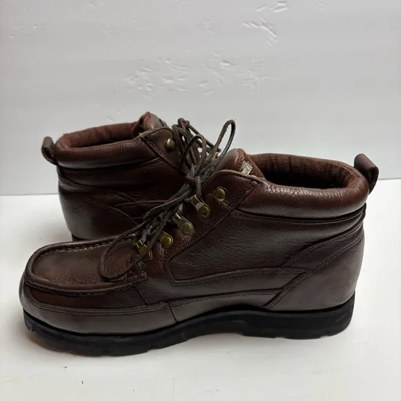 Wolverine Brown Leather Moc-Toe Work Boots Lace-up Mens size 11 06674