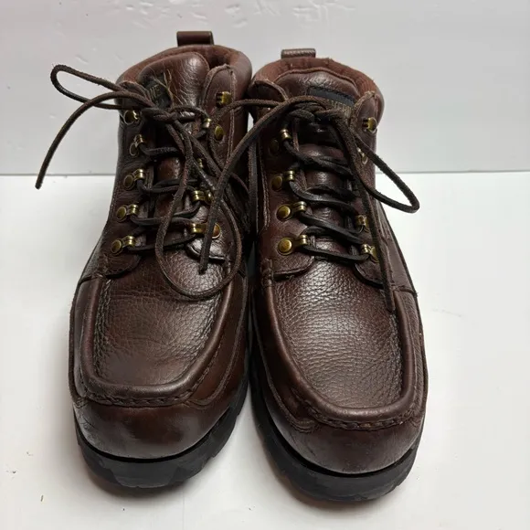 Wolverine Brown Leather Moc-Toe Work Boots Lace-up Mens size 11 06674