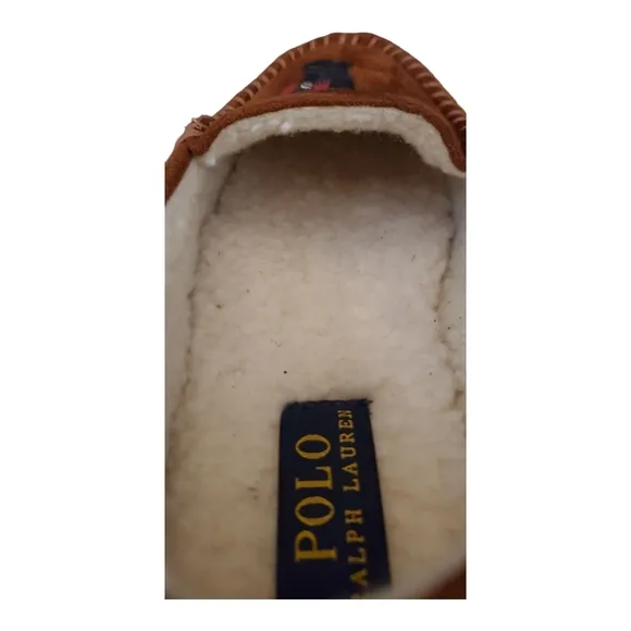 Woman's Slippers POLO RALPH LAUREN Dezi BEAR Moccasin Slipper Size 7 (NWOT?)