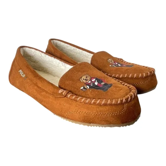 Woman's Slippers POLO RALPH LAUREN Dezi BEAR Moccasin Slipper Size 7 (NWOT?)