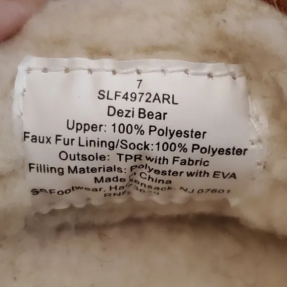 Woman's Slippers POLO RALPH LAUREN Dezi BEAR Moccasin Slipper Size 7 (NWOT?)