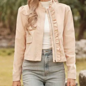 Women Plain Color Minimalist Casual Jacket, Everyday Wear