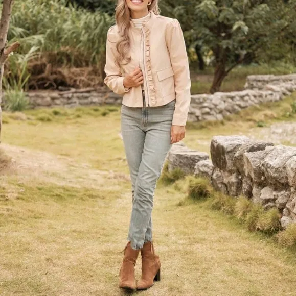Women Plain Color Minimalist Casual Jacket, Everyday Wear