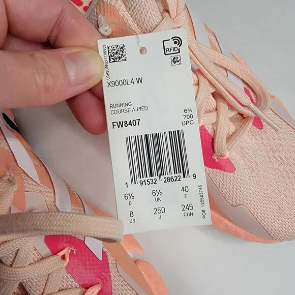 Women's ADIDAS X9000L4 BOOST RUNNING SHOES 8