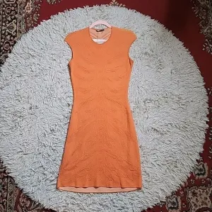 Womens Alexander McQueen Dress Orange Embroidery Designer Luxury Chic