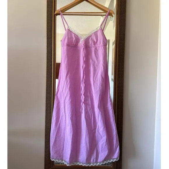 Women's Ann Mashburn Babydoll Lena Lace Nightgown Slip Dress size S Quiet Luxury