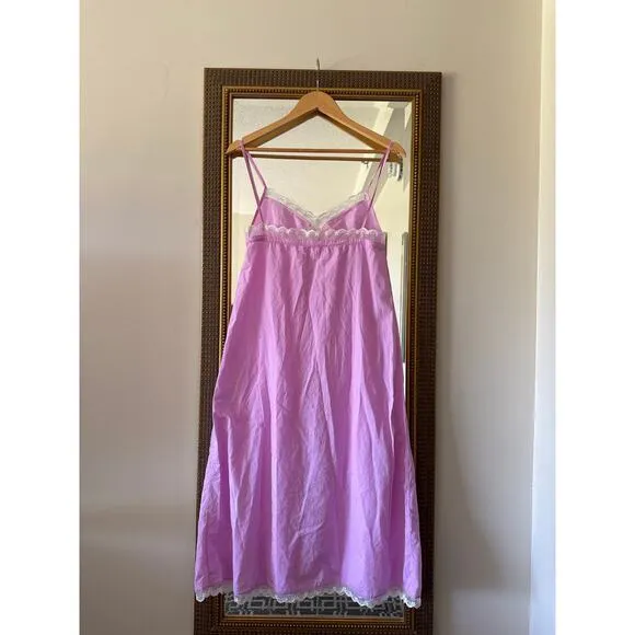 Women's Ann Mashburn Babydoll Lena Lace Nightgown Slip Dress size S Quiet Luxury