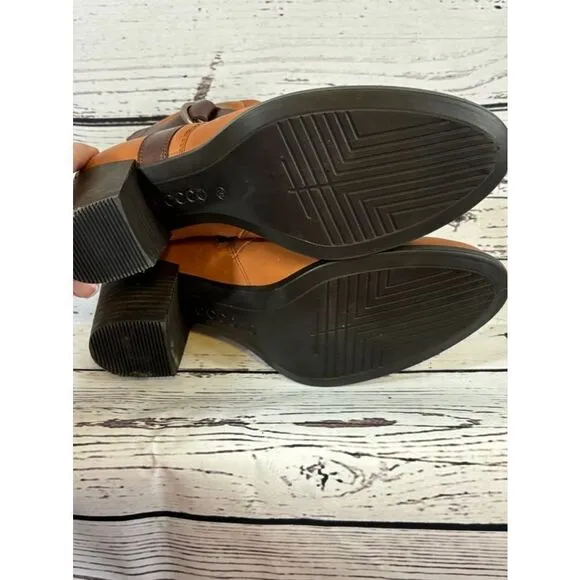 Women's Ecco Brown Tan Ankle Boots Size 39