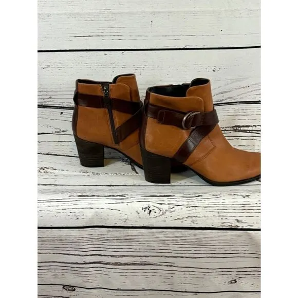 Women's Ecco Brown Tan Ankle Boots Size 39