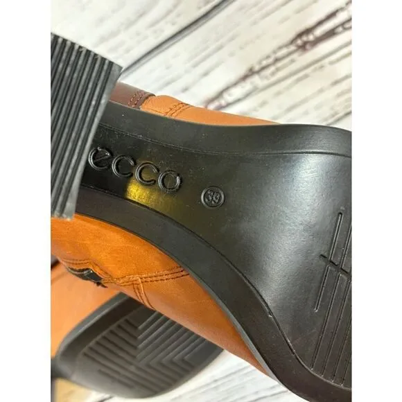Women's Ecco Brown Tan Ankle Boots Size 39