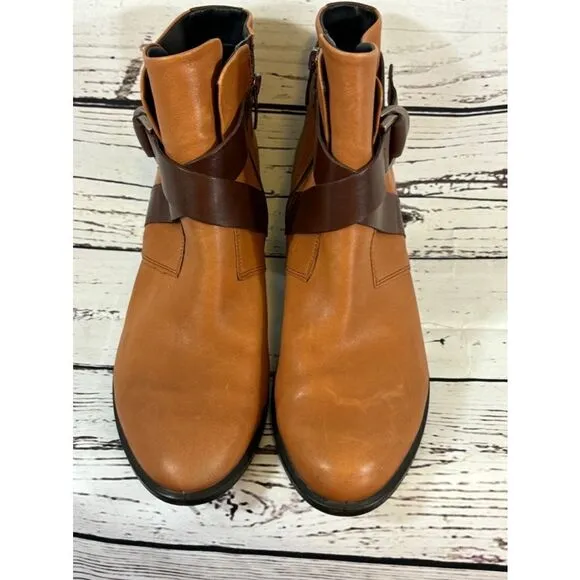 Women's Ecco Brown Tan Ankle Boots Size 39