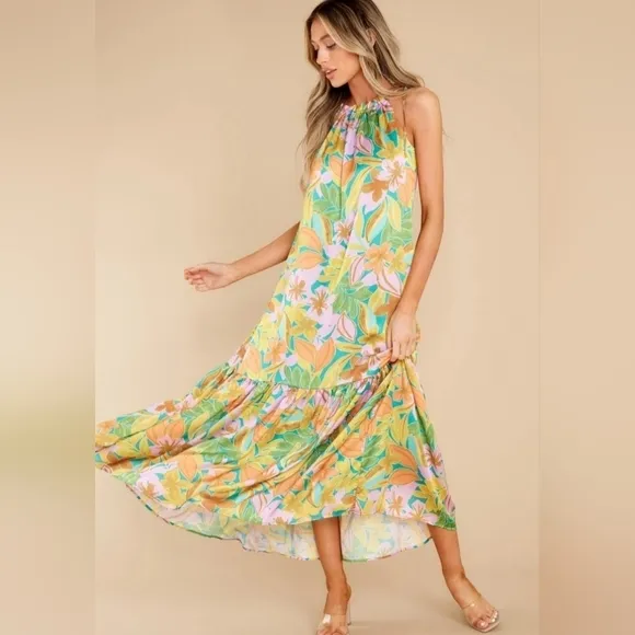 Women's LaRoque Sullivan Maxi Dress in Malibu SIZE SMALL NWT Boho Costal Luxury