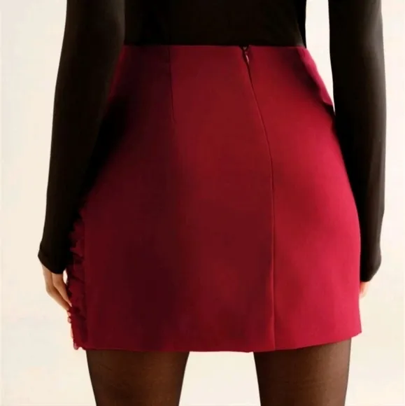 Women's Luxury 3D Rose Flower Decor Skirt