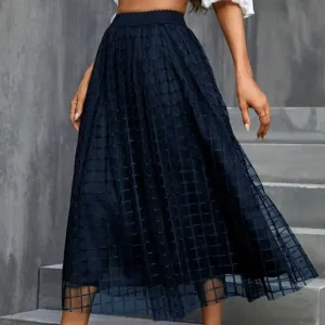 Women's Minimalist Fashionable Mesh Plaid Mini Skirt