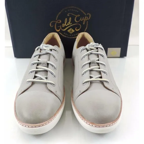 Women's Shoes Sperry Top Sider GOLD CUP CRUZ Lace Up Sneakers Light Grey Size 10