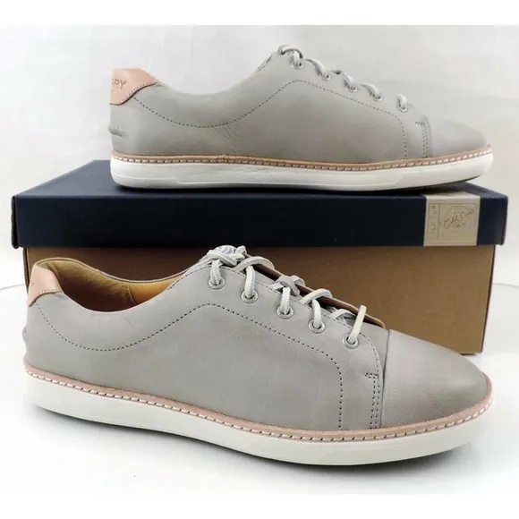 Women's Shoes Sperry Top Sider GOLD CUP CRUZ Lace Up Sneakers Light Grey Size 10