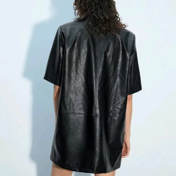 Women's Short Sleeve Zipper Casual Mini Dress, Minimalist Fashion For Everyday