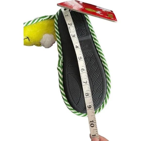 Women’s Slippers size S 5/6 GRINCH Green/ Red