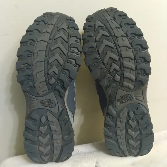 Womens THE NORTH FACE Gray &amp; Blue Hiking Shoes Size 9