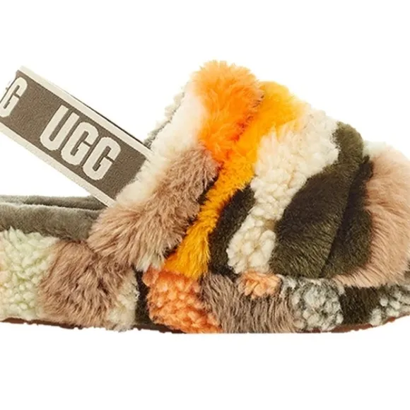Women's UGG Fluff Yeah Slide Cali Collage Women Brand new