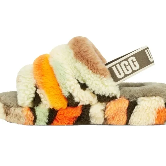 Women's UGG Fluff Yeah Slide Cali Collage Women Brand new