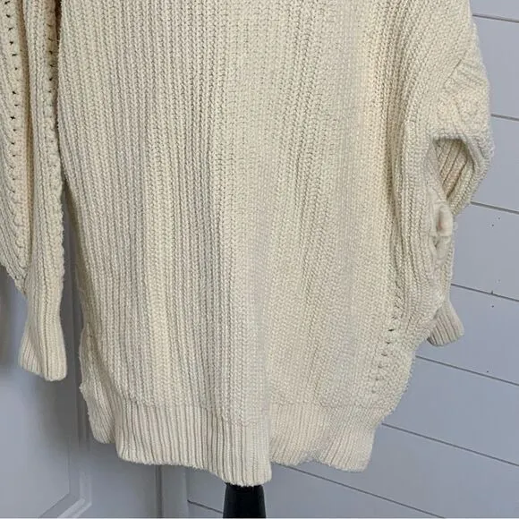 Women’s XS Free People Nightingale Cardi oversized cream cardigan.