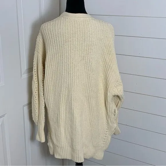 Women’s XS Free People Nightingale Cardi oversized cream cardigan.