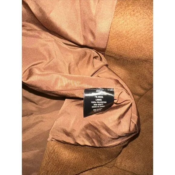 Worthington Womens Tortoise Brown Long Sleeve Belted Trench Coat. Size XL. 8