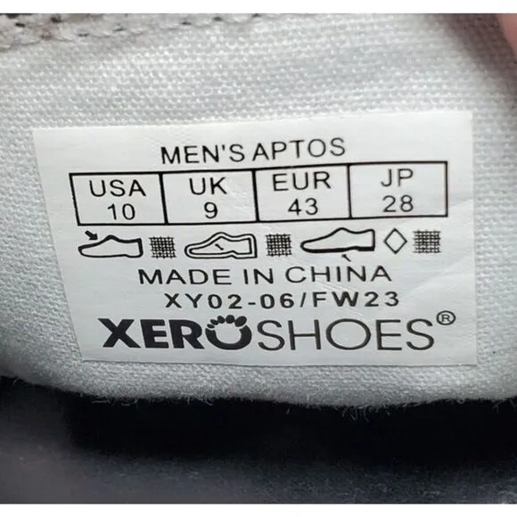 Xero Shoes Mens 10 Aptos Barefoot Minimalist Walking Slip On Hemp Canvas Loafer
