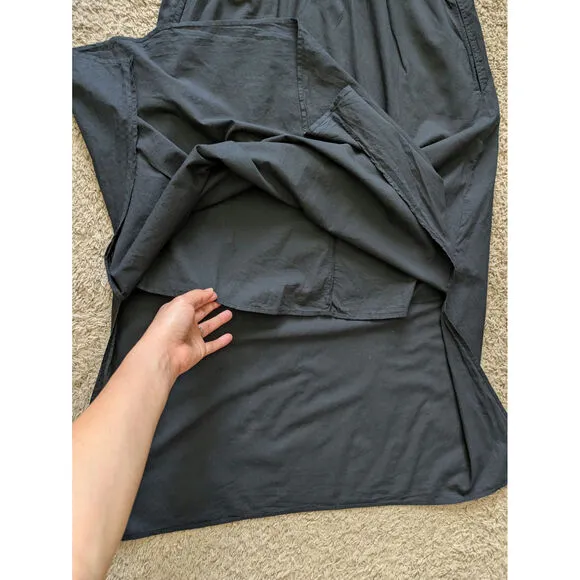 Xirena Leyla Maxi Dress Womens XS Black Cotton Minimalist Beachy Goth Cottage