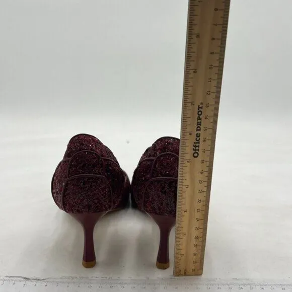 XYD Women's Pumps, Elegant Pointed Toe, D'Orsay Kitten Low Heels, Rhinestone
